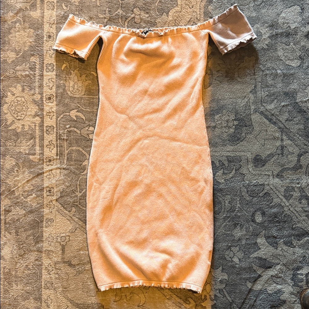 White Fox Boutique Strapless Peach Dress